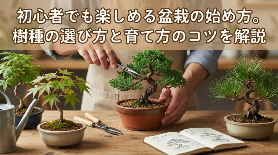 初心者でも楽しめる盆栽の始め方。樹種の選び方と育て方のコツを解説