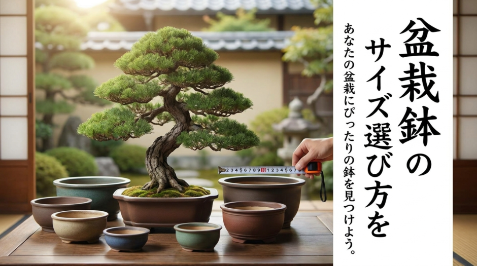 盆栽鉢のサイズ選び方を徹底解説。あなたの盆栽にぴったりの鉢を見つけよう。