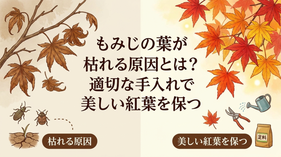 もみじの葉が枯れる原因とは？適切な手入れで美しい紅葉を保つ