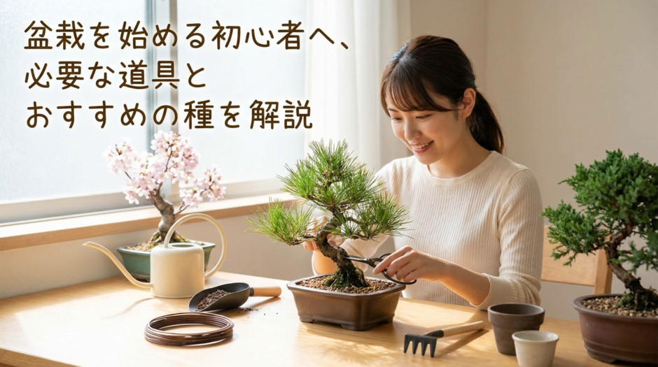 盆栽を始める初心者へ、必要な道具とおすすめの種類を解説