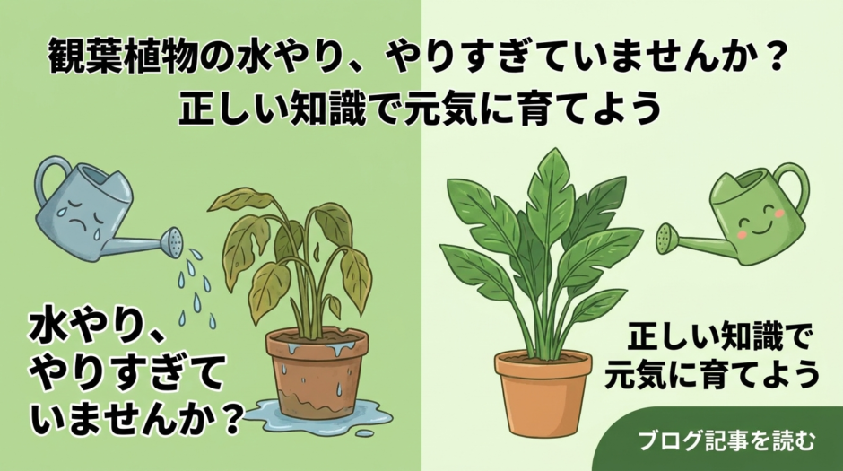 観葉植物の水やり、やりすぎていませんか？正しい知識で元気に育てよう