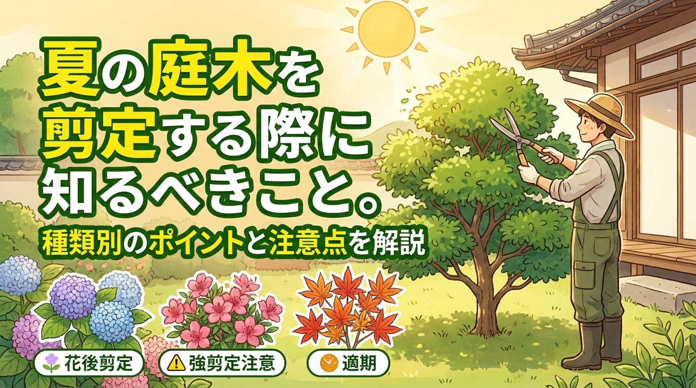 夏の庭木を剪定する際に知るべきこと。種類別のポイントと注意点を解説