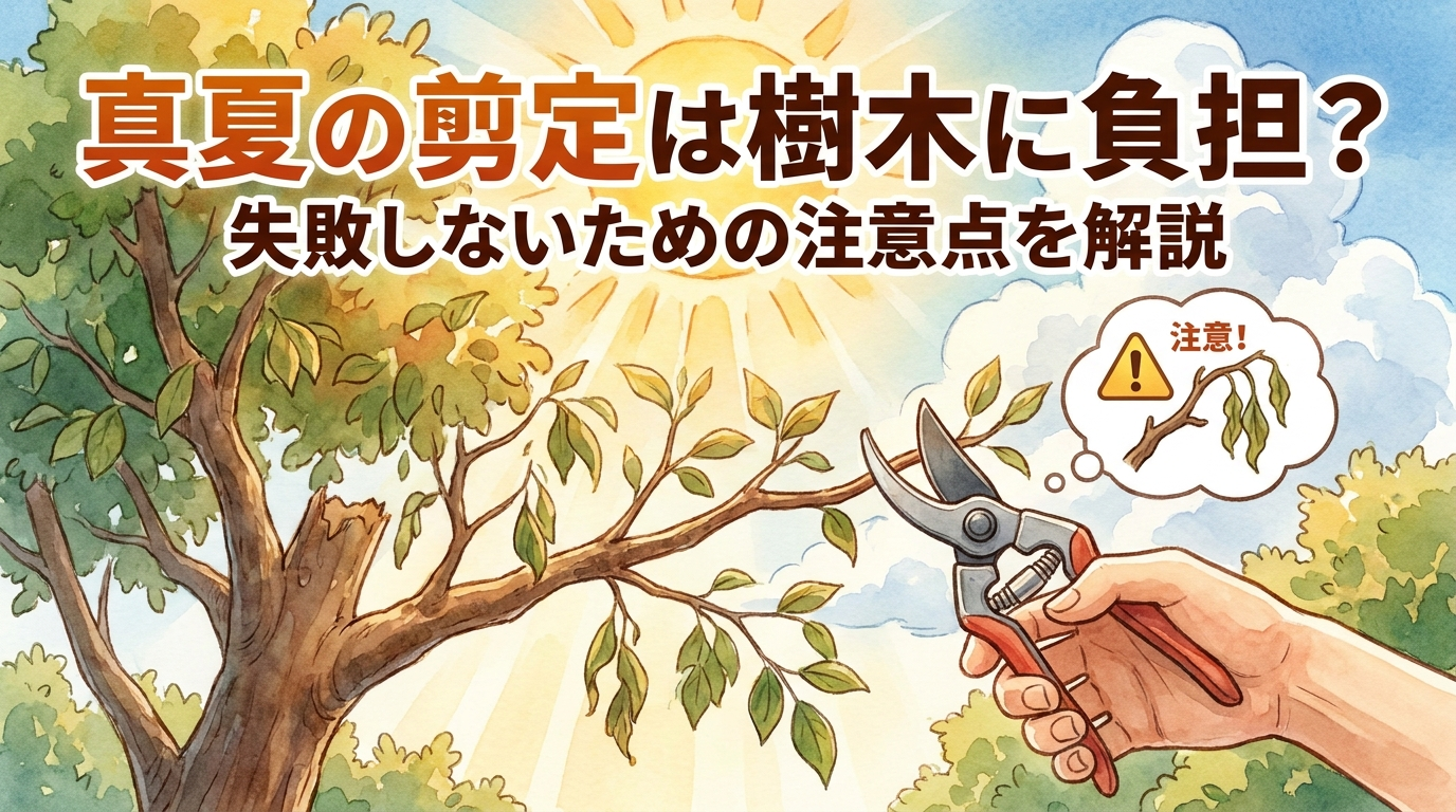 真夏の剪定は樹木に負担？失敗しないための注意点を解説