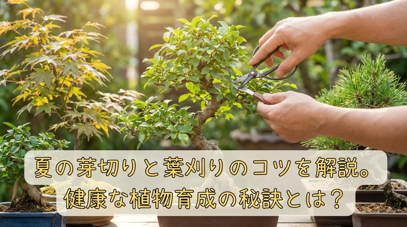 夏の芽切りと葉刈りのコツを解説。健康な植物育成の秘訣とは？